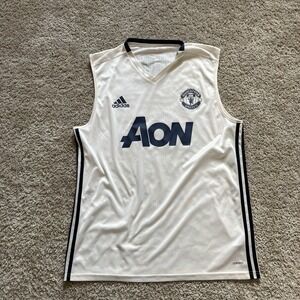 Adidas 2016/17 Manchester United Training Shirt Men's XL White Navy